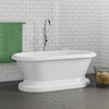 Barclay - Carlotta 61" Acrylic Double Roll Top Tub on Base - ATDRN63B-WH Barclay Products