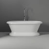 Barclay - Carlotta 61" Acrylic Double Roll Top Tub on Base - ATDRN63B-WH Barclay Products