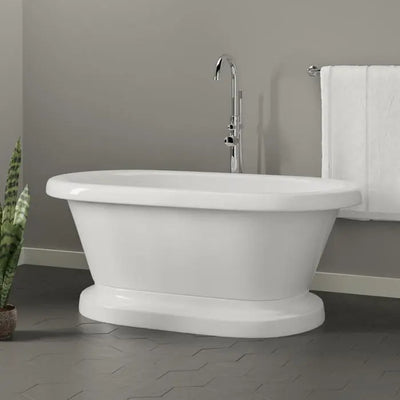 Barclay - Carrie 57" Acrylic Double Roll Top Tub on Base - ATDRNTD59B-WH Barclay Products