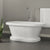 Barclay - Carrie 57" Acrylic Double Roll Top Tub on Base - ATDRNTD59B-WH