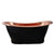 Barclay Chapal 70" Double Slipper Black Copper Tub on Base