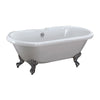 Barclay Claudia 69" Acrylic Double Roll Freestanding Tub