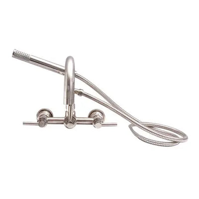 Barclay Clawfoot Tub Filler – Gooseneck Spout & Lever Handles - 7088-ML