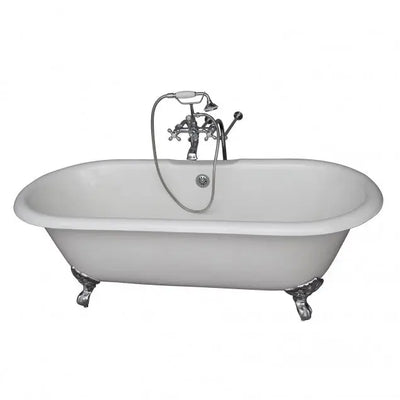 Barclay Columbus 61″ Cast Iron Double Roll Top Clawfoot Tub Kit Barclay Products