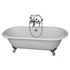 Barclay Columbus 61″ Cast Iron Double Roll Top Clawfoot Tub Kit Barclay Products