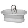 Barclay Columbus 61″ Cast Iron Double Roll Top Tub Kit