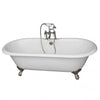 Barclay Columbus 61″ Cast Iron Double Roll Top Tub Kit