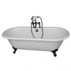 Barclay Columbus 61″ Cast Iron Double Roll Top Tub Kit