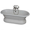 Barclay Columbus 61″ Cast Iron Double Roll Top Tub Kit