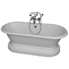 Barclay Columbus 61″ Cast Iron Double Roll Top Tub Kit