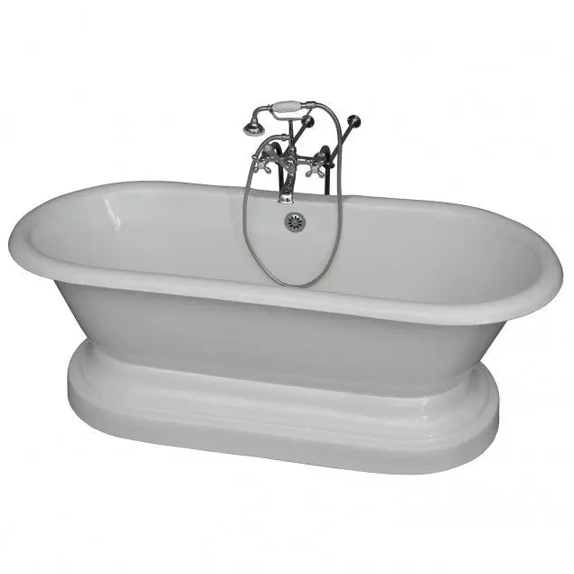 Barclay Columbus 61″ Cast Iron Double Roll Top Tub Kit Barclay Products