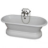 Barclay Columbus 61″ Cast Iron Double Roll Top Tub Kit