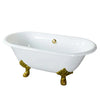 Barclay - Dawson 61" Premium Cast Iron Double Roll Top Freestanding Tub - CTDRN61LP-WH Barclay Products