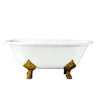 Barclay - Dawson 61" Premium Cast Iron Double Roll Top Freestanding Tub - CTDRN61LP-WH Barclay Products