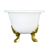 Barclay - Dawson 61" Premium Cast Iron Double Roll Top Freestanding Tub - CTDRN61LP-WH Barclay Products