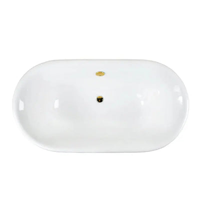 Barclay - Dawson 61" Premium Cast Iron Double Roll Top Freestanding Tub - CTDRN61LP-WH Barclay Products