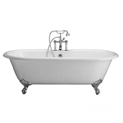 Barclay Duet 67″ Cast Iron Double Roll Top Clawfoot Tub Kit