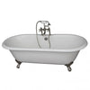 Barclay Duet 67″ Cast Iron Double Roll Top Clawfoot Tub Kit