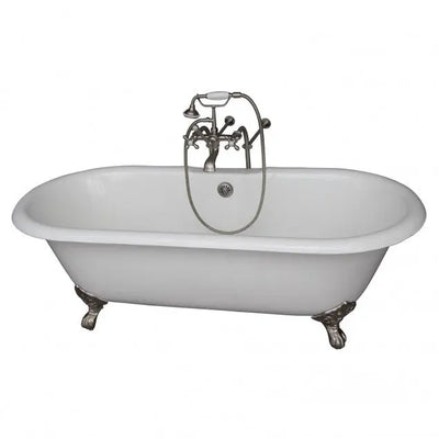 Barclay Duet 67″ Cast Iron Double Roll Top Clawfoot Tub Kit