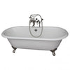 Barclay Duet 67″ Cast Iron Double Roll Top Clawfoot tub Kit