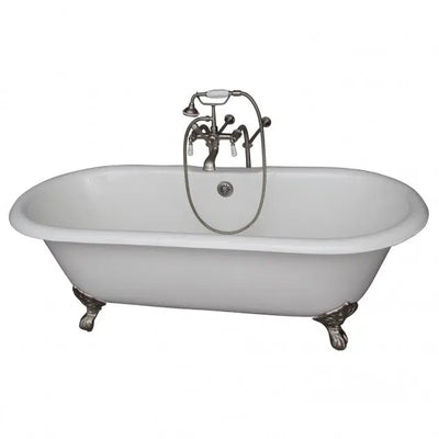 Barclay Duet 67″ Cast Iron Double Roll Top Clawfoot tub Kit