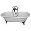 Barclay Duet 67″ Cast Iron Double Roll Top Clawfoot tub Kit