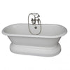 Barclay Duet 67″ Cast Iron Double Roll Top Tub Kit