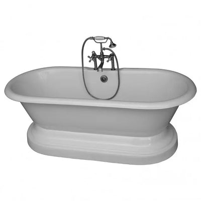 Barclay Duet 67″ Cast Iron Double Roll Top Tub Kit