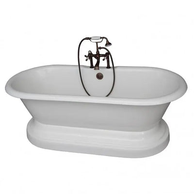 Barclay Duet 67″ Cast Iron Double Roll Top Tub Kit