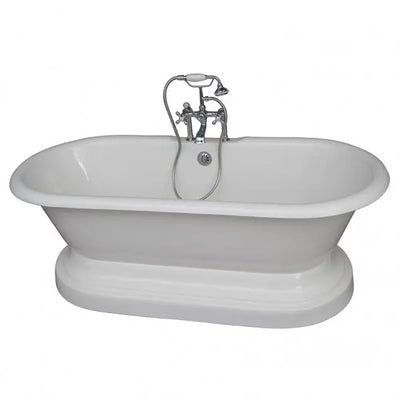 Barclay Duet 67″ Cast Iron Double Roll Top Tub Kit