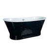 Barclay Fernando CTBATN67MS-WH Premium Cast Iron Bateau Freestanding Tub, Riveted Skirt Barclay Products