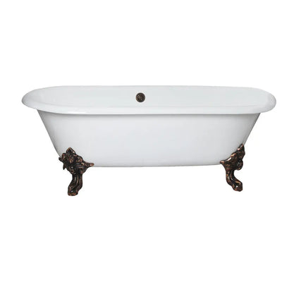 Barclay - Gallagher 72" Cast Iron Double Roll Top Tub - CTDRN72-WH