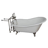 Barclay Griffin 61″ Cast Iron Slipper Tub Kit - No Holes