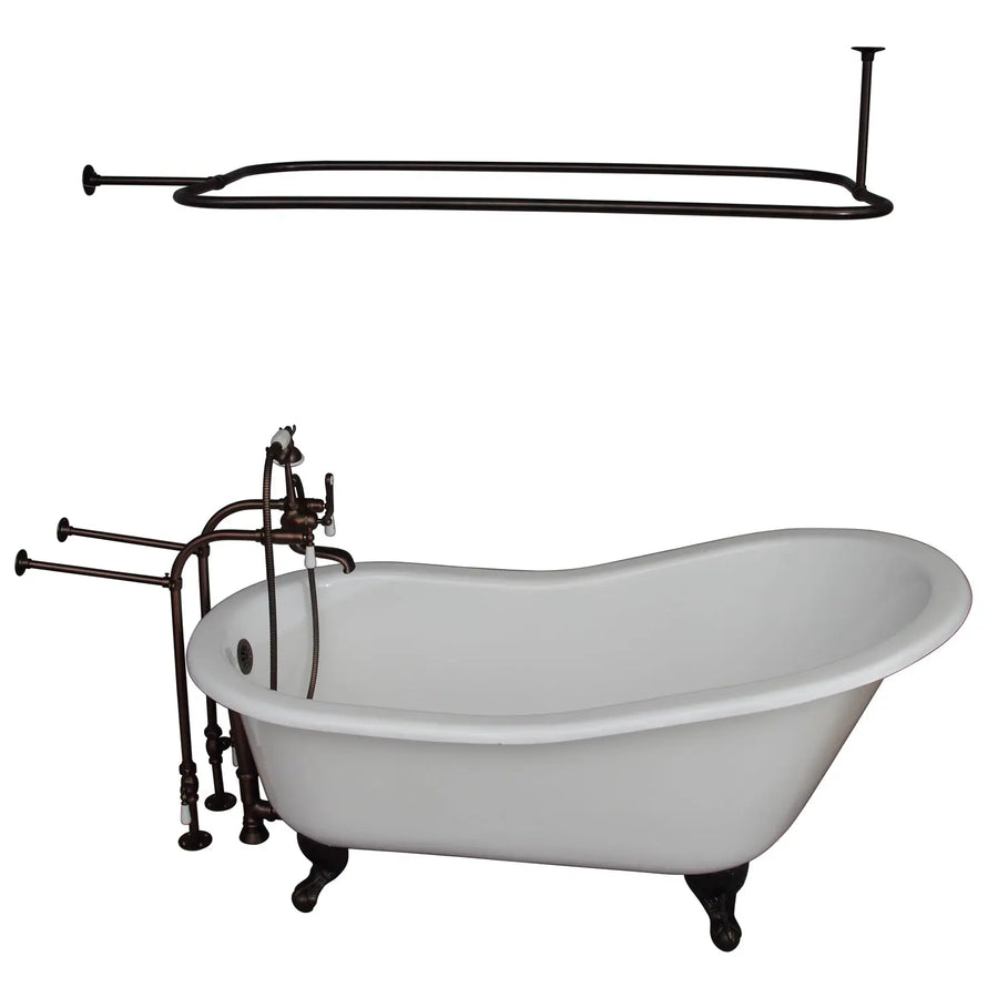 Barclay Griffin 61″ Cast Iron Slipper Tub Kit - No Holes