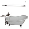 Barclay Griffin 61″ Cast Iron Slipper Tub Kit - No Holes