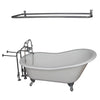 Barclay Griffin 61″ Cast Iron Slipper Tub Kit - No Holes