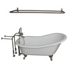 Barclay Griffin 61″ Cast Iron Slipper Tub Kit - No Holes