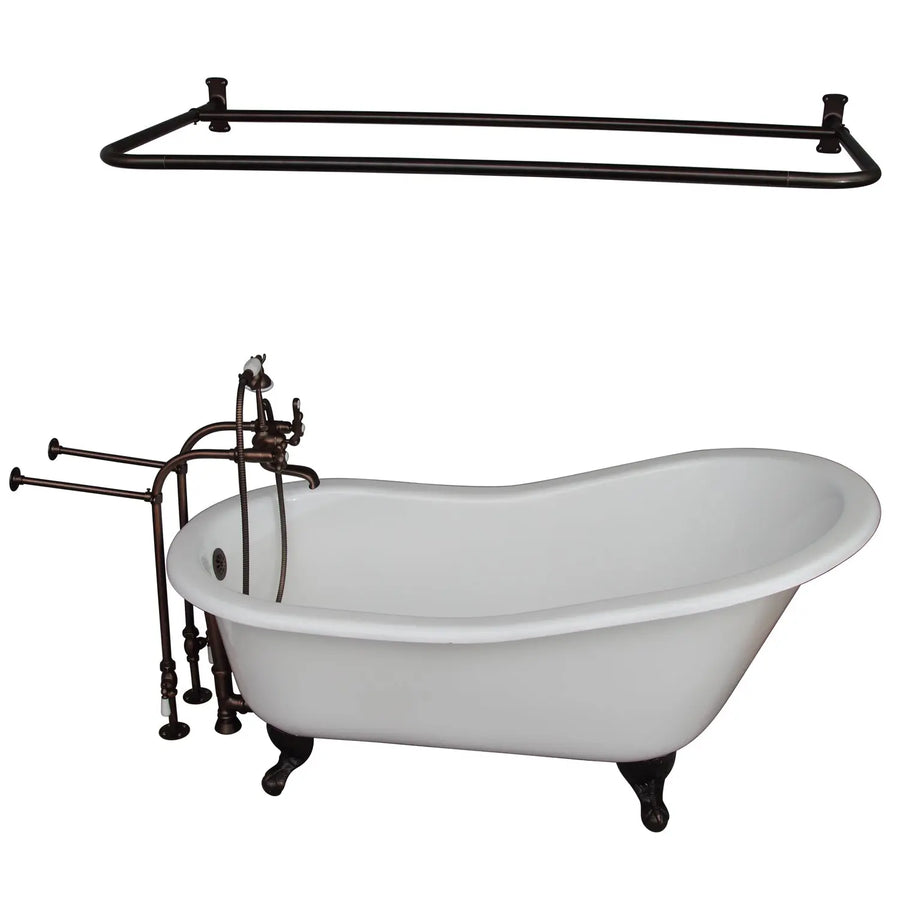 Barclay Griffin 61″ Cast Iron Slipper Tub Kit - No Holes