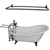 Barclay Icarus 67″ Cast Iron Slipper Tub Kit - No Holes Barclay Products