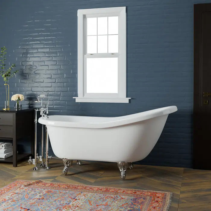 Barclay Isadora 67" Acrylic Slipper Freestanding Bathtub