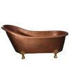 Barclay - Lawson 66" Copper Slipper Tub with Brass Feet - COTSN66-LC-PB Barclay Products