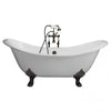 Barclay Marshall 71″ Cast Iron Double Slipper Clawfoot Tub Kit