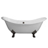 Barclay Marshall 72" Cast Iron Double Slipper Clawfoot Tub