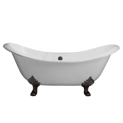 Barclay - Marshall 72" Cast Iron Double Slipper Tub - CTDSN-WH