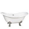 Barclay - Marshall 72" Cast Iron Double Slipper Tub - CTDSN-WH Barclay Products