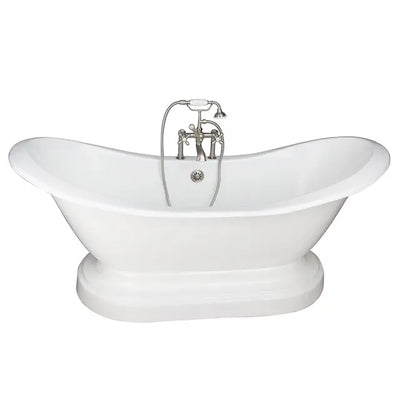 Barclay Marshall 72″ Cast Iron Double Slipper Tub Kit – Brushed Nickel Accessories Barclay Products