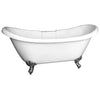 Barclay Meilyn 63″ Acrylic Double Slipper Freestanding Tub – No Faucet Holes with Tap Deck Barclay Products