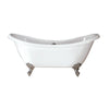 Barclay Merrick ATDSN69I-WH Acrylic Double Slipper Freestanding Tub