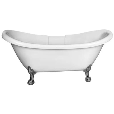 Barclay Meryl 63″ Acrylic Double Slipper Freestanding Tub – 7″ Deck Holes