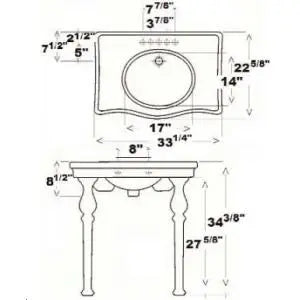 Barclay Milano Console Table Bathroom Sink